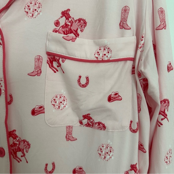 NWT Long-Sleeved Women's Pajama Set in Disco Cowgirl size L - Picture 10 of 17